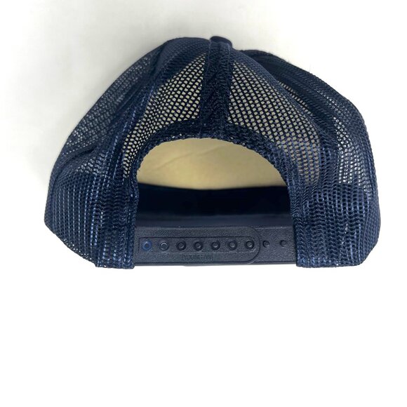 Vintage Moritz Cadillac Mesh Trucker Hat Baseball Cap Snapback Blue Crest Logo - Picture 6 of 8